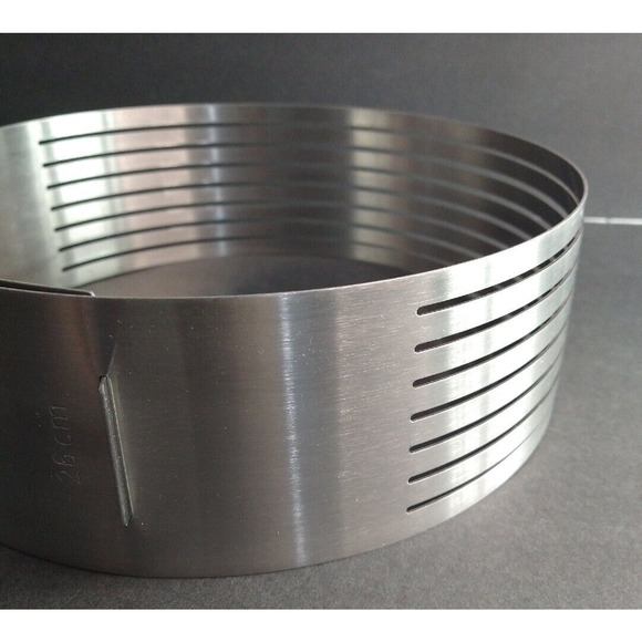 Zenker Patisserie Stainless Steel Adjustable Cake Slicing Mold 26–28cm Germany - Picture 8 of 16